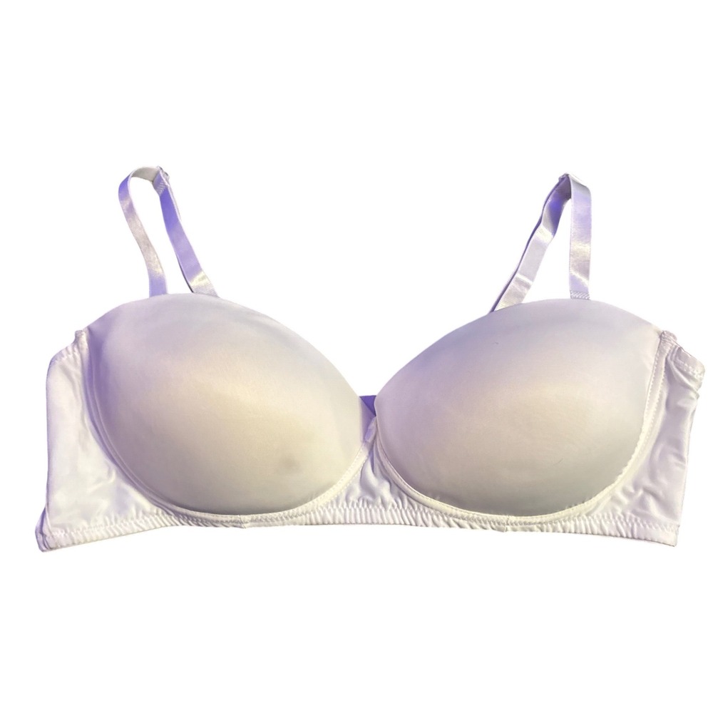 Inteco Intimates Full Figure White Convertible Strapless Wirefree Bra, Size 40D
